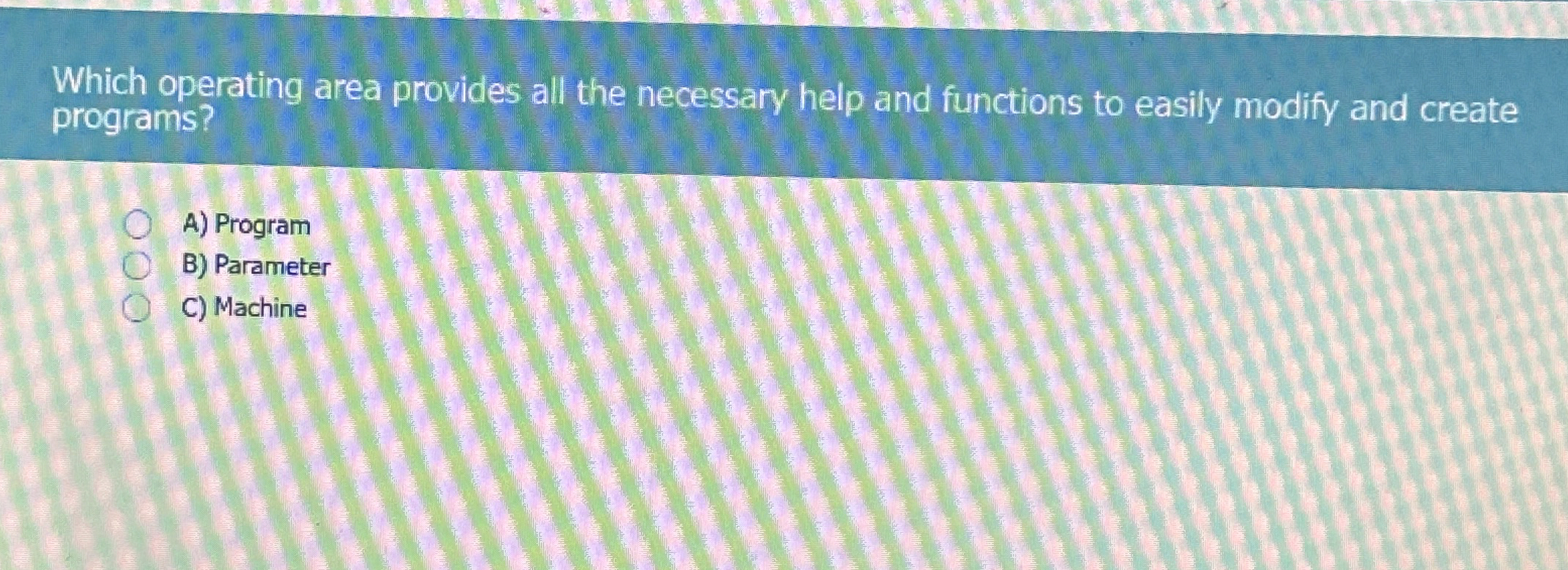 Which operating area provides all the necessary