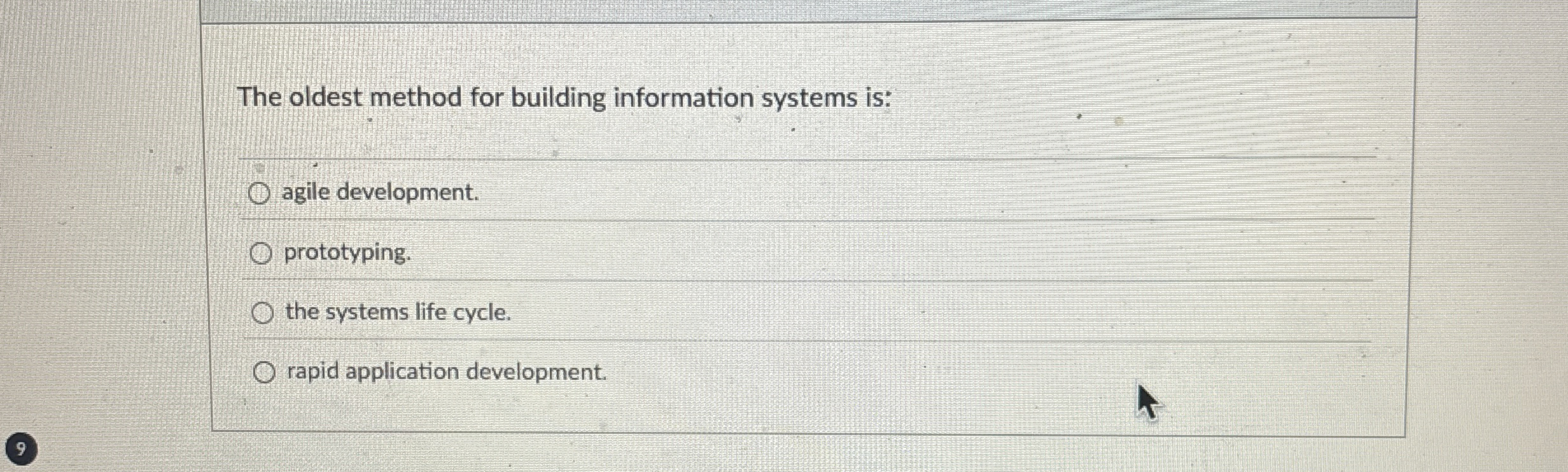 The oldest method for building information