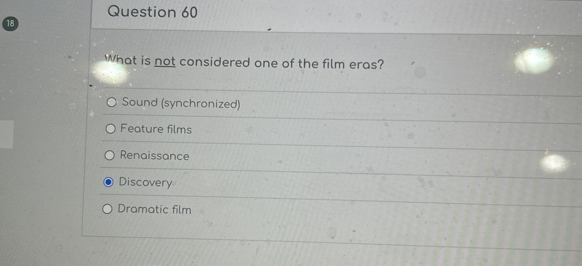 Question 6 0 What is not considered one of the