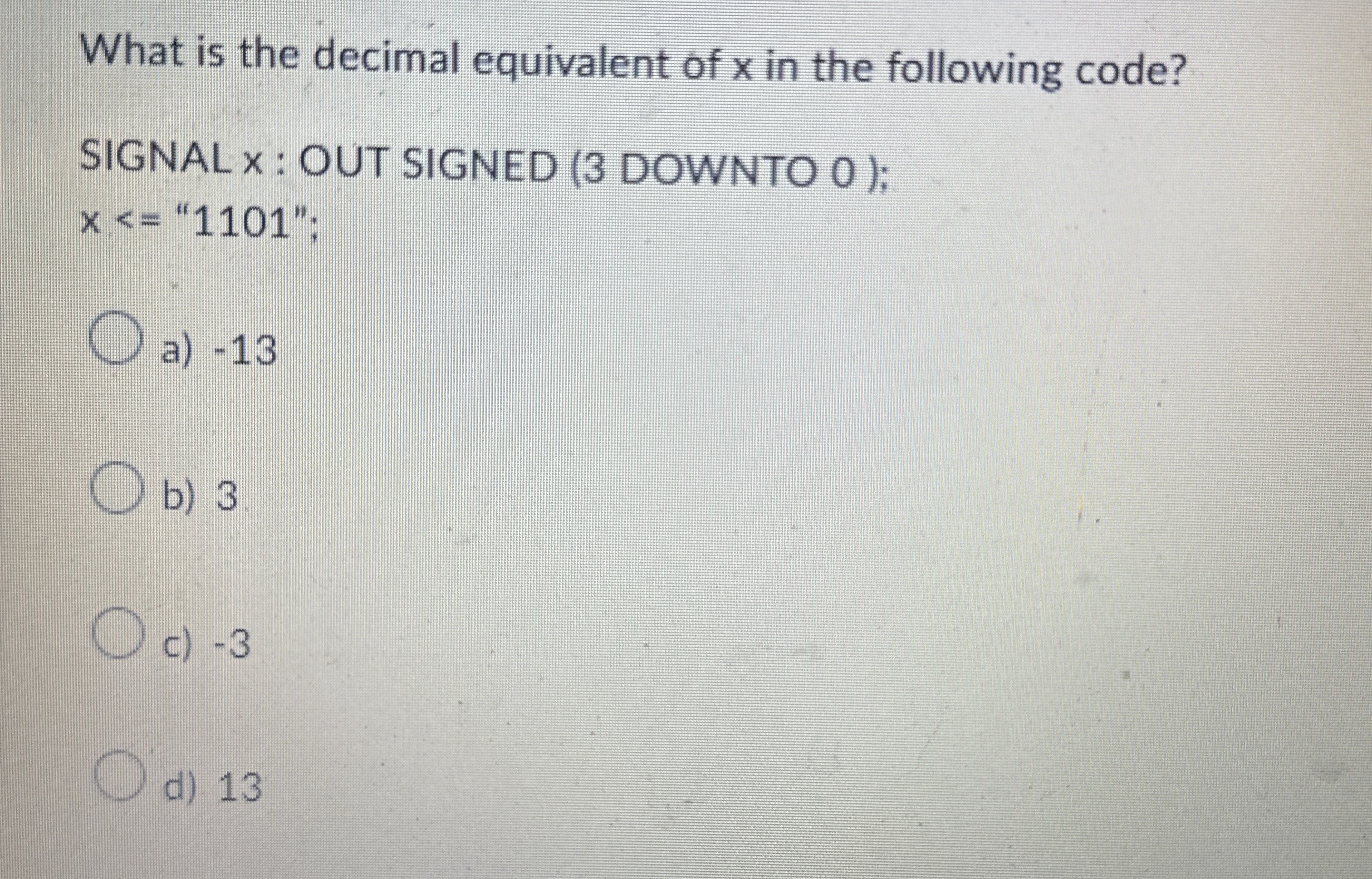 What is the decimal equivalent of x in the