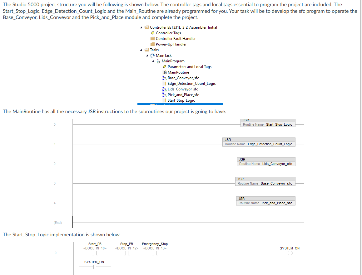 develop the flow chart for the Base _ Conveyor