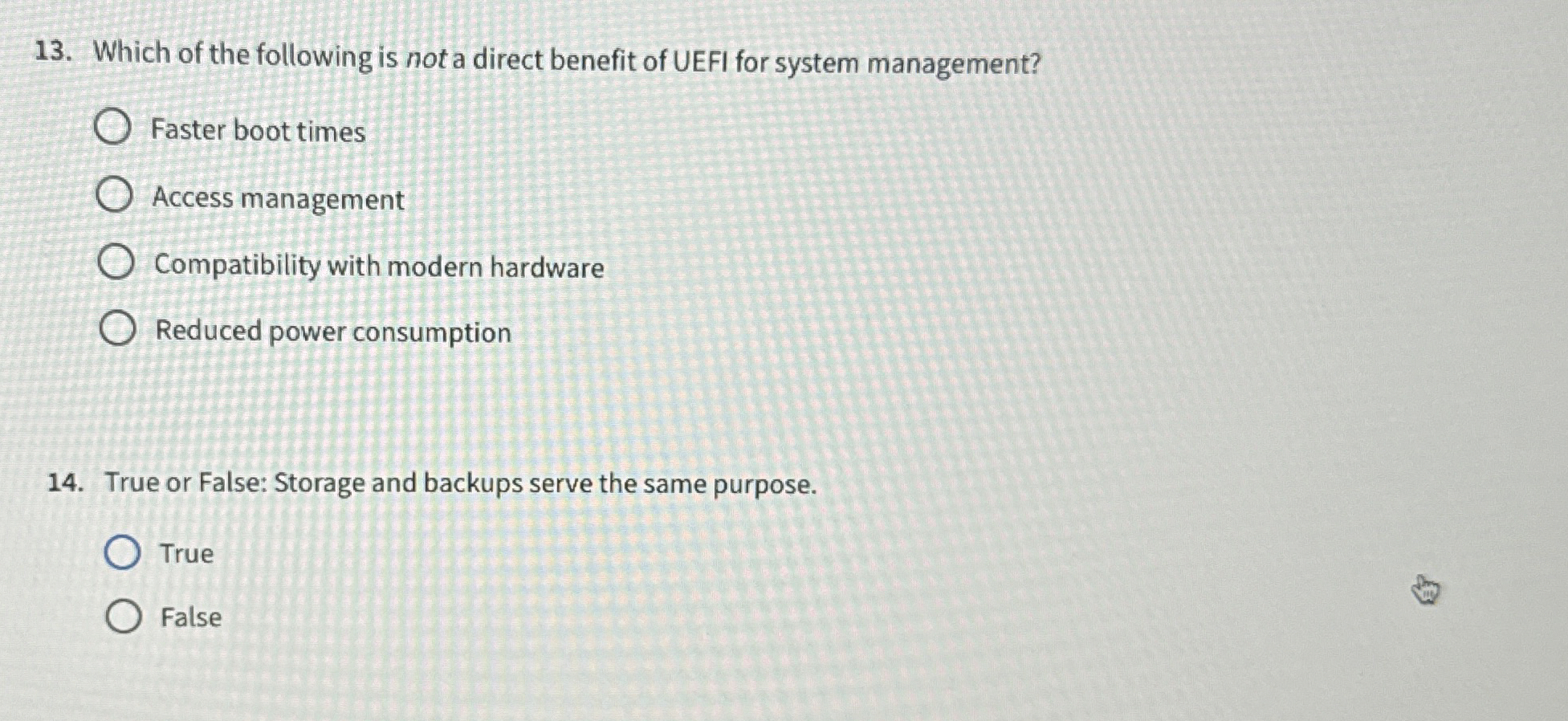 Which of the following is not a direct benefit of