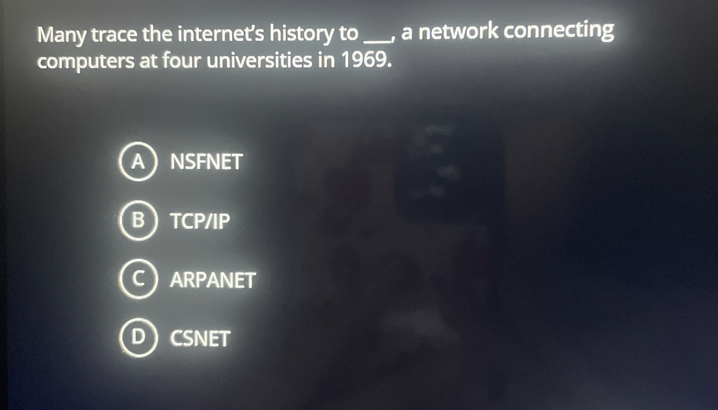 Many trace the internet's history to , a network