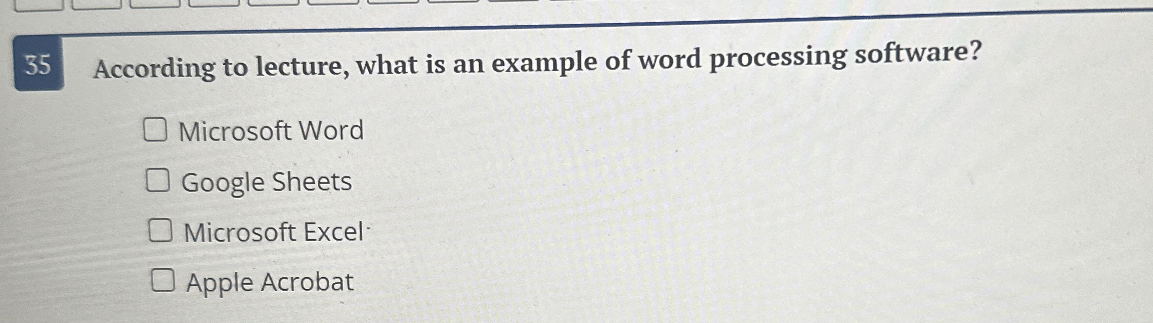 3 5 According to lecture, what is an example of