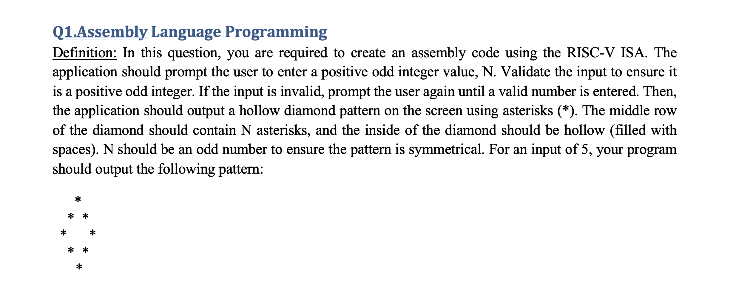 Q 1 . Assembly Language Programming Definition: