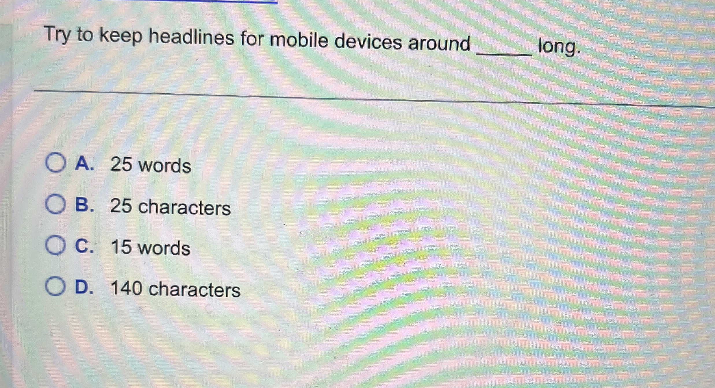 Try to keep headlines for mobile devices around