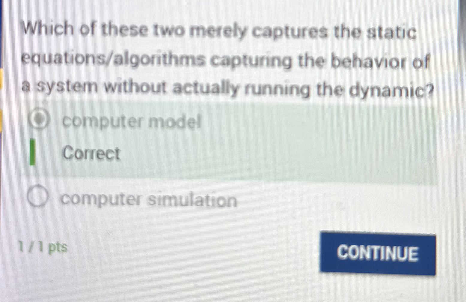 Which of these two merely captures the static