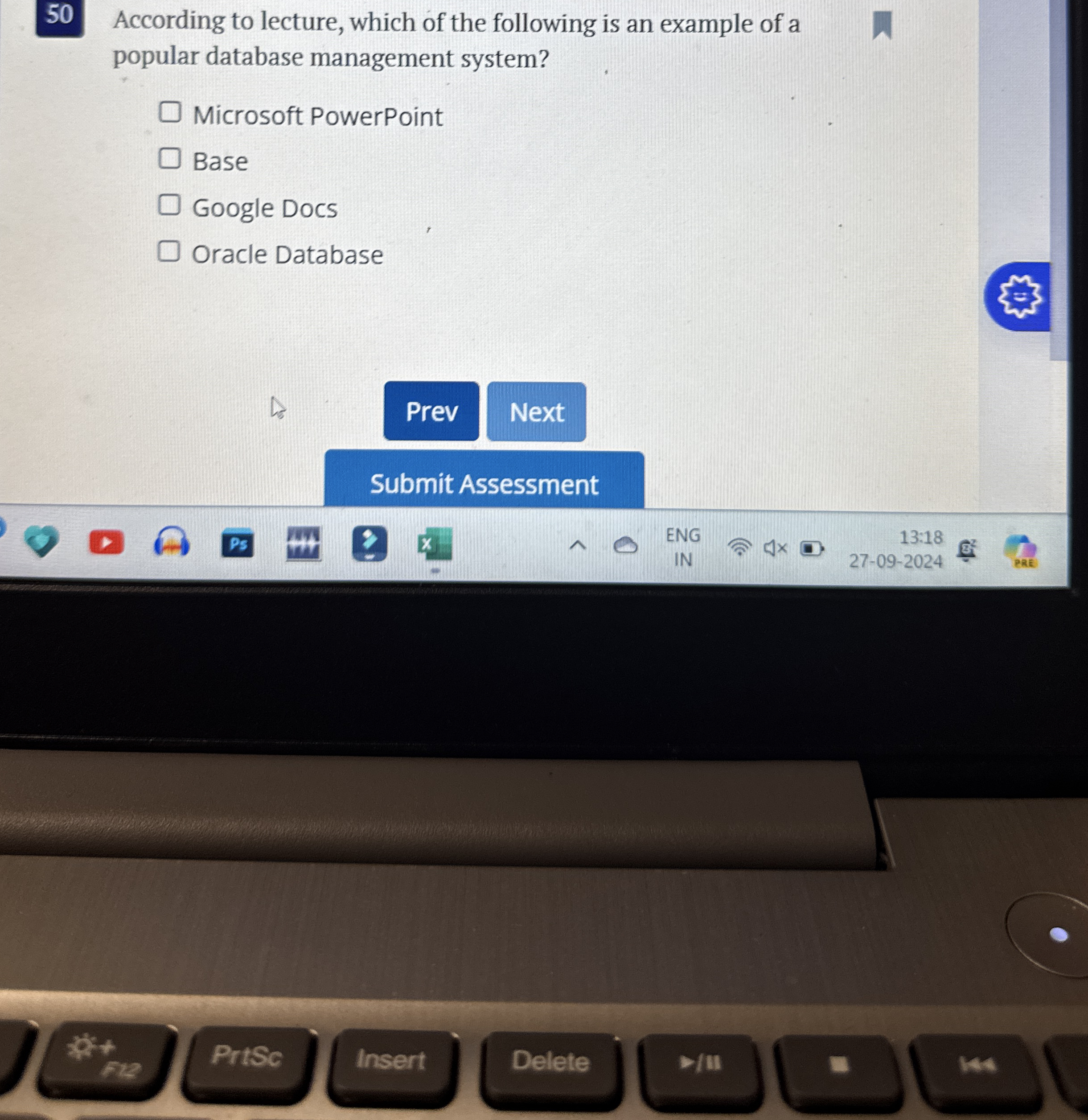 5 0 According to lecture, which of the following