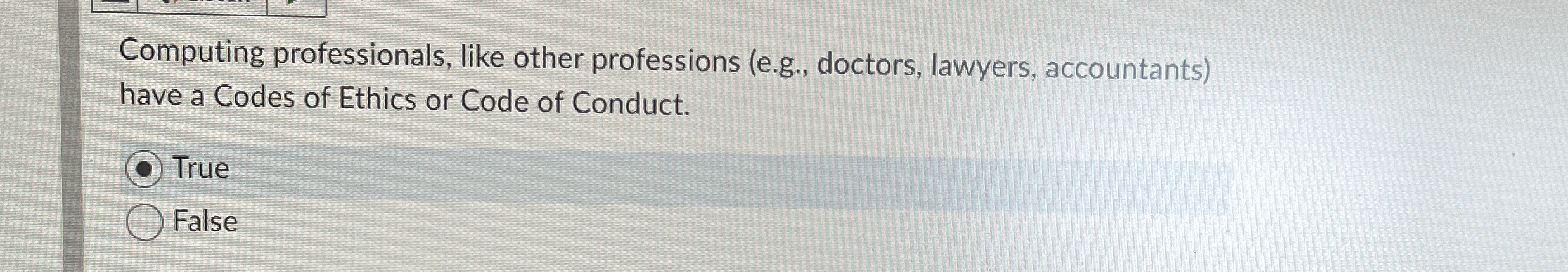 Computing professionals, like other professions (