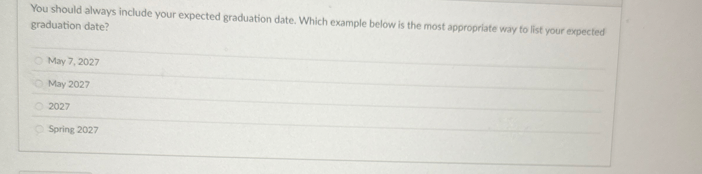 You should always include your expected