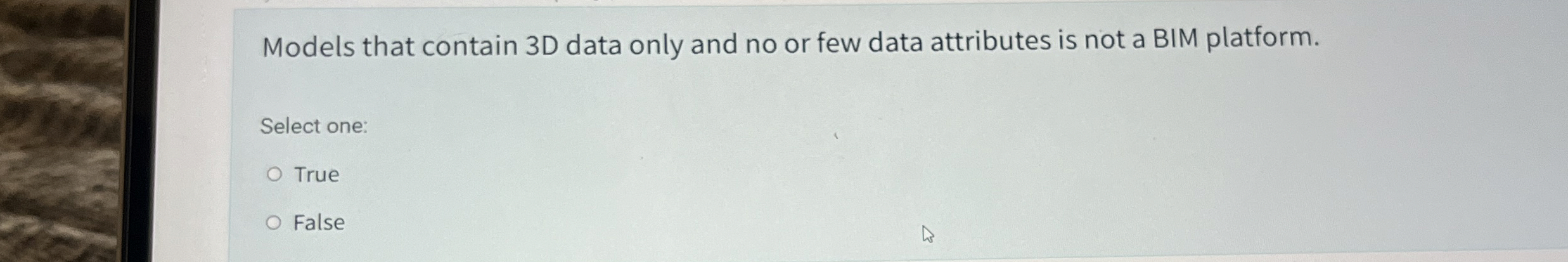 Models that contain 3 D data only and no or few