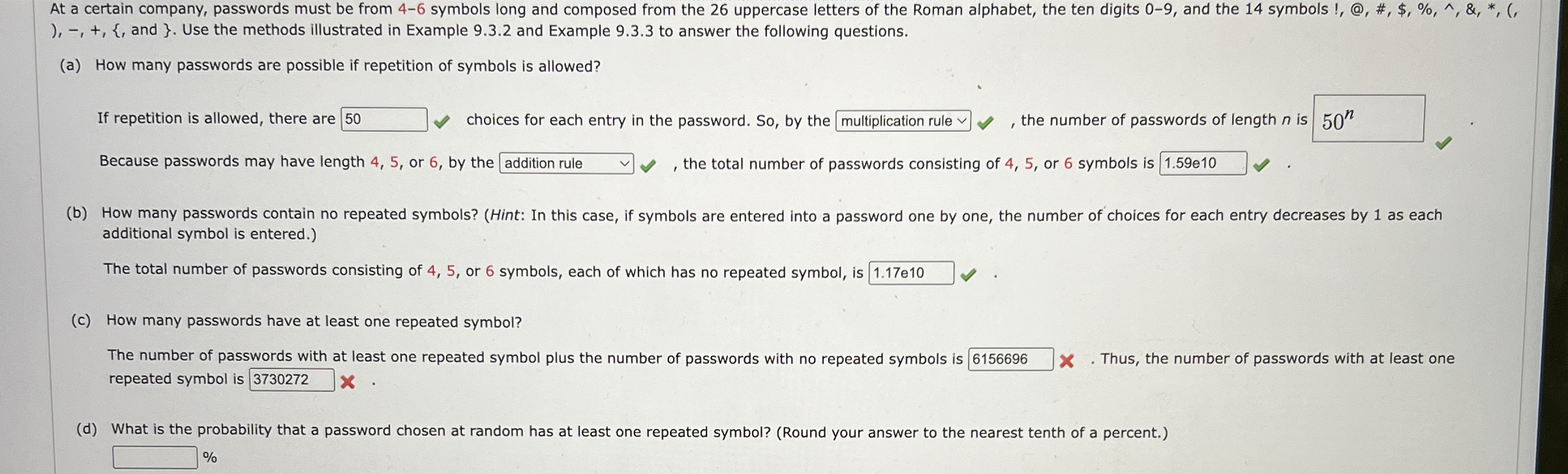 At a certain company, passwords must be from 4 -