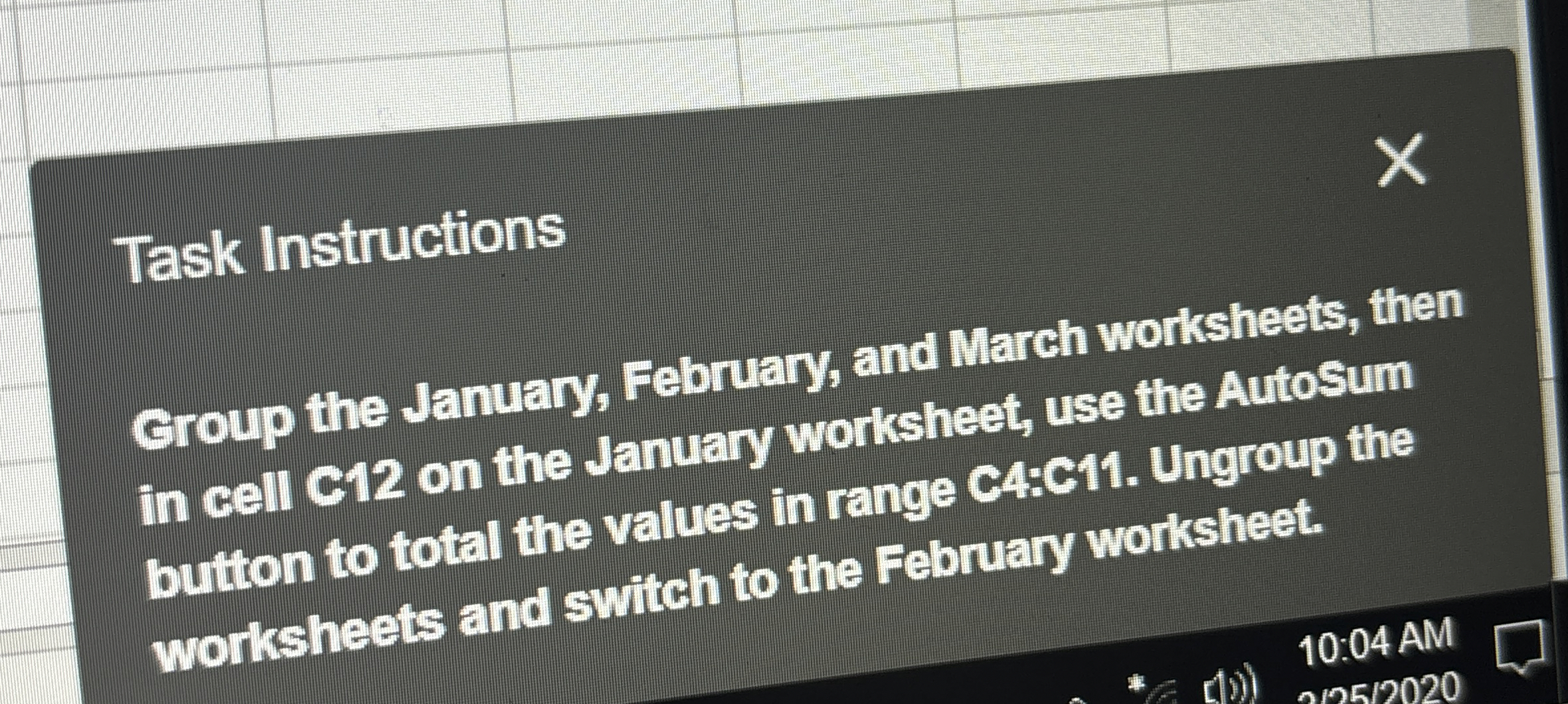 Task Instructions Group the January, February,