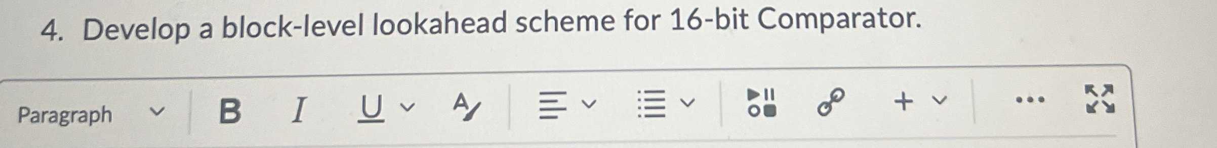 Develop a block - level lookahead scheme for 1 6