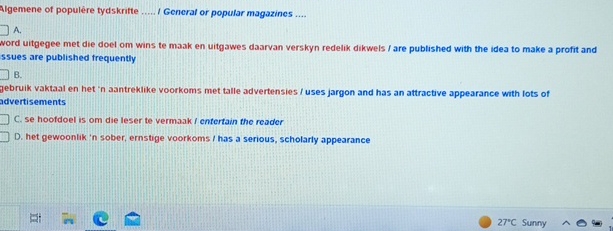 Algemene of popul re tydskrifte I General or