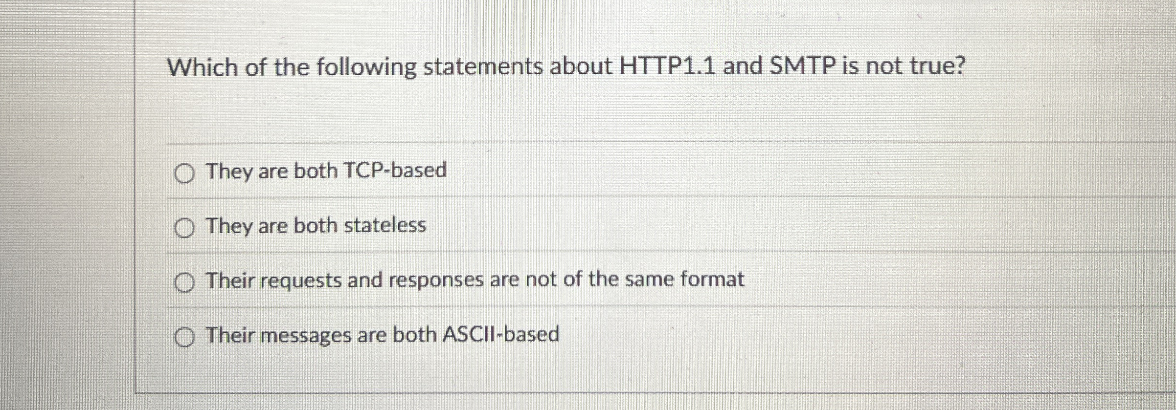 Which of the following statements about HTTP 1 .