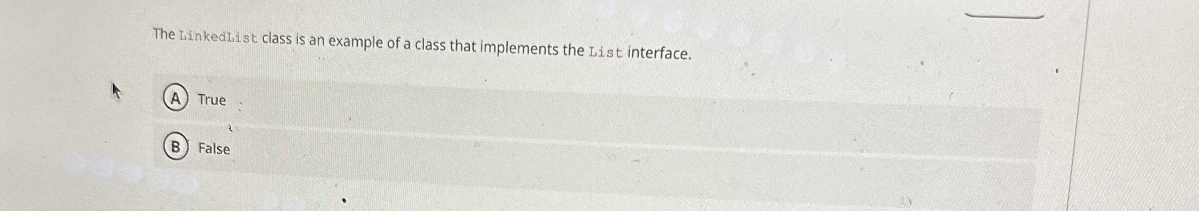 The LinkedList class is an example of a class