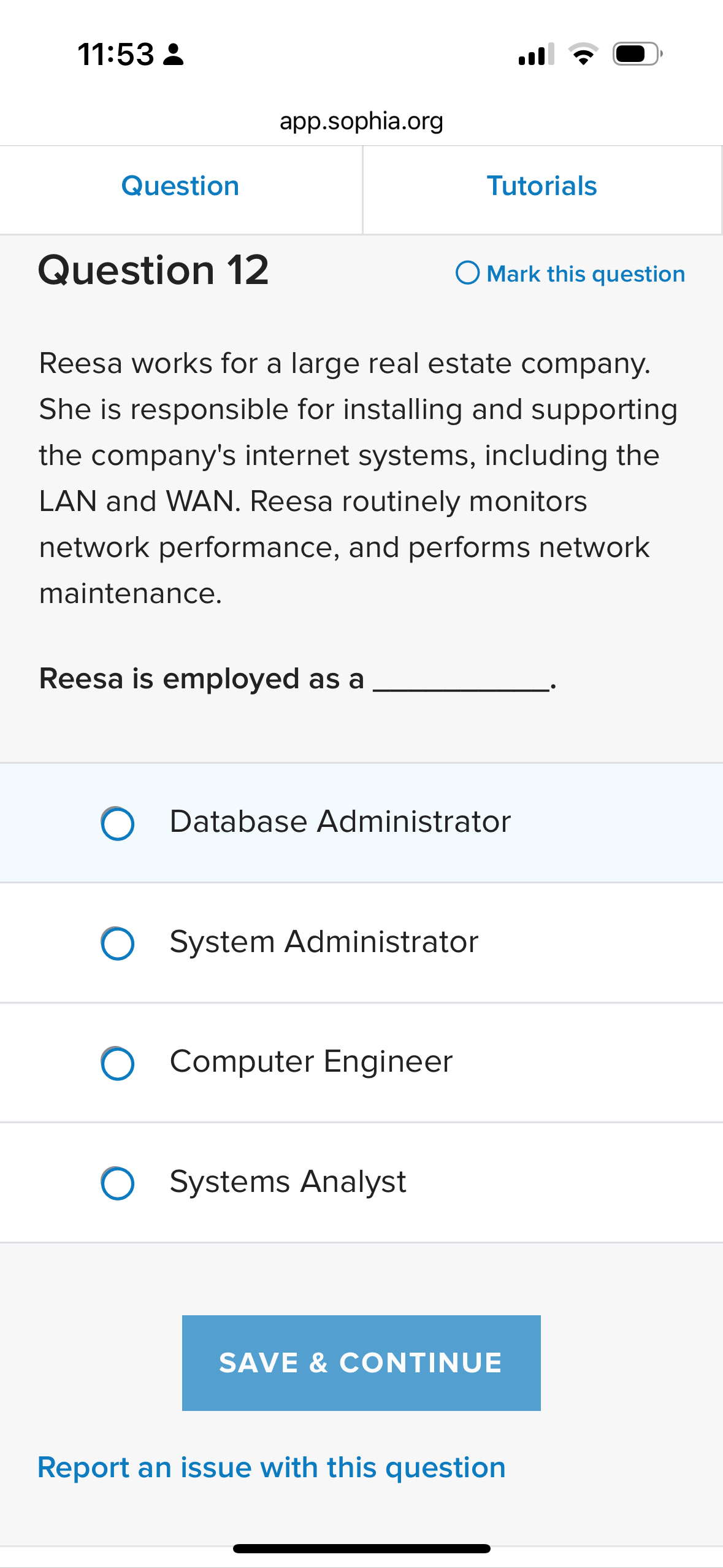Question 1 2 Reesa works for a large real estate