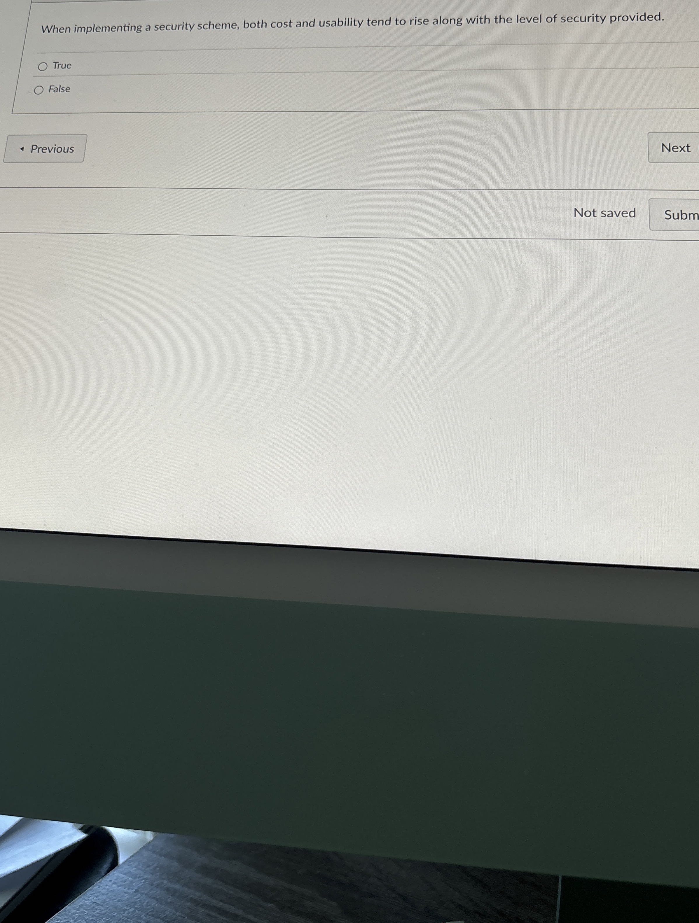 When implementing a security scheme, both cost
