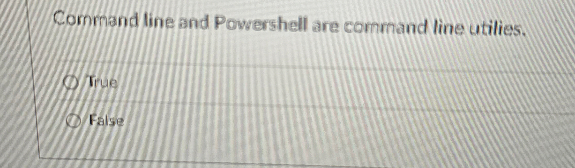 Command line and Powershell are command line