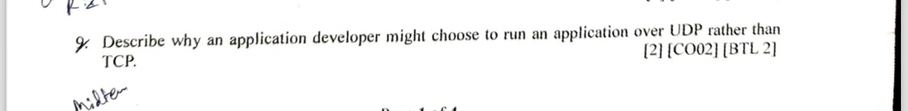 Describe why an application developer might
