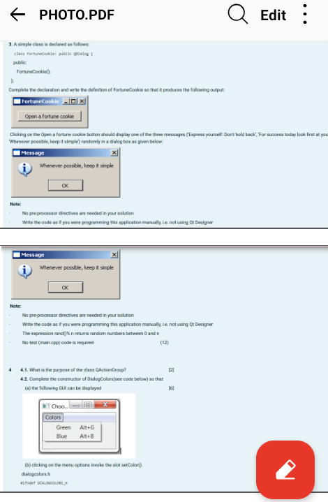3 . A simple olase is declered as follows: ` ` `