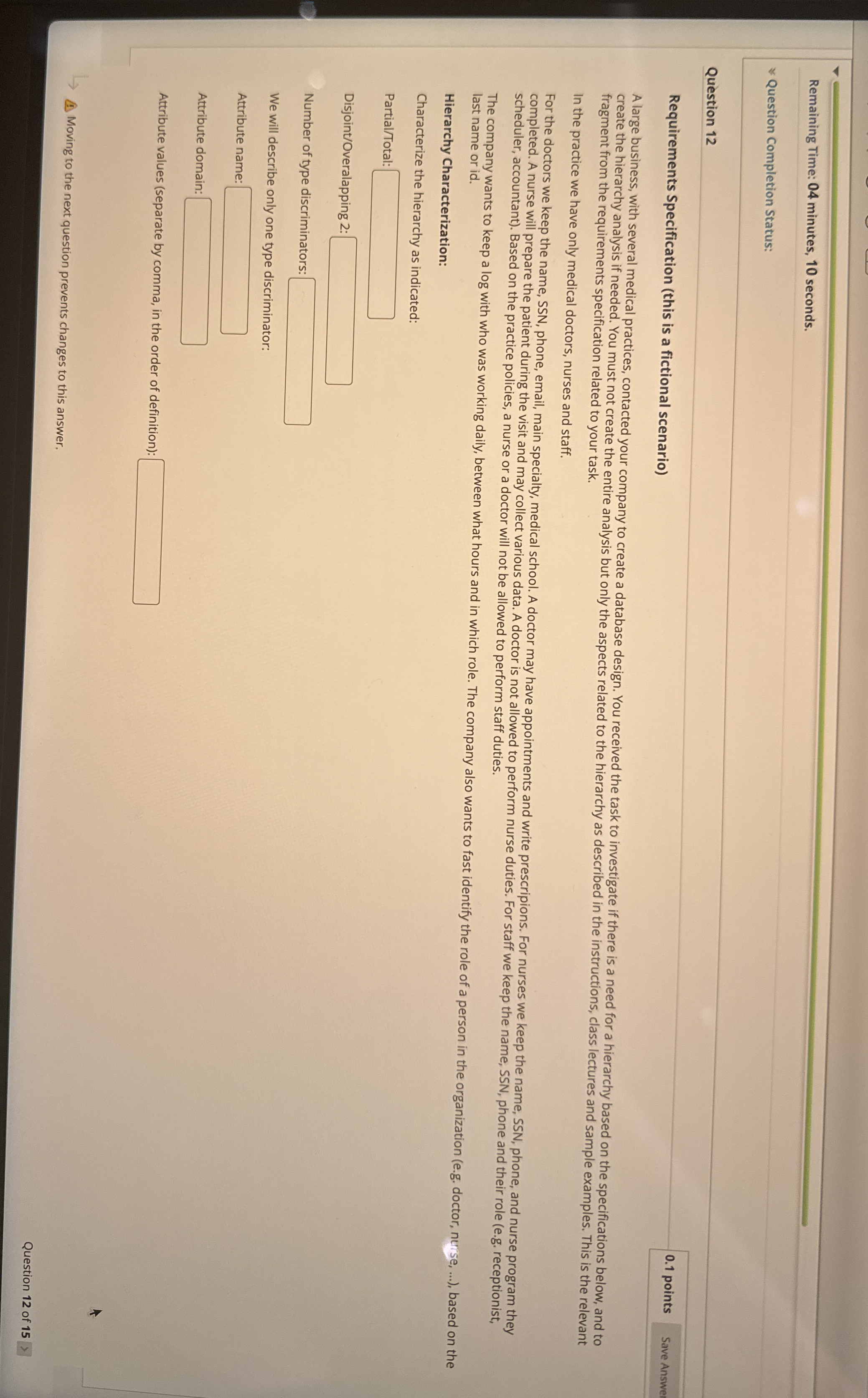 Requirements Specification ( this is a fictional