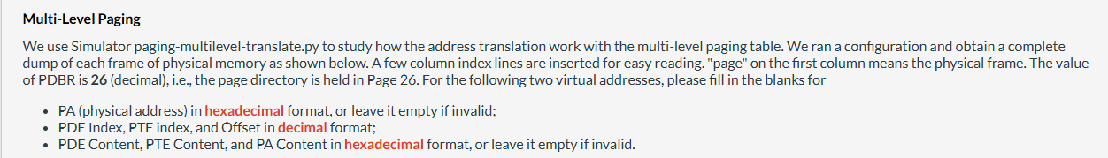 Multi - Level Paging We use Simulator paging -