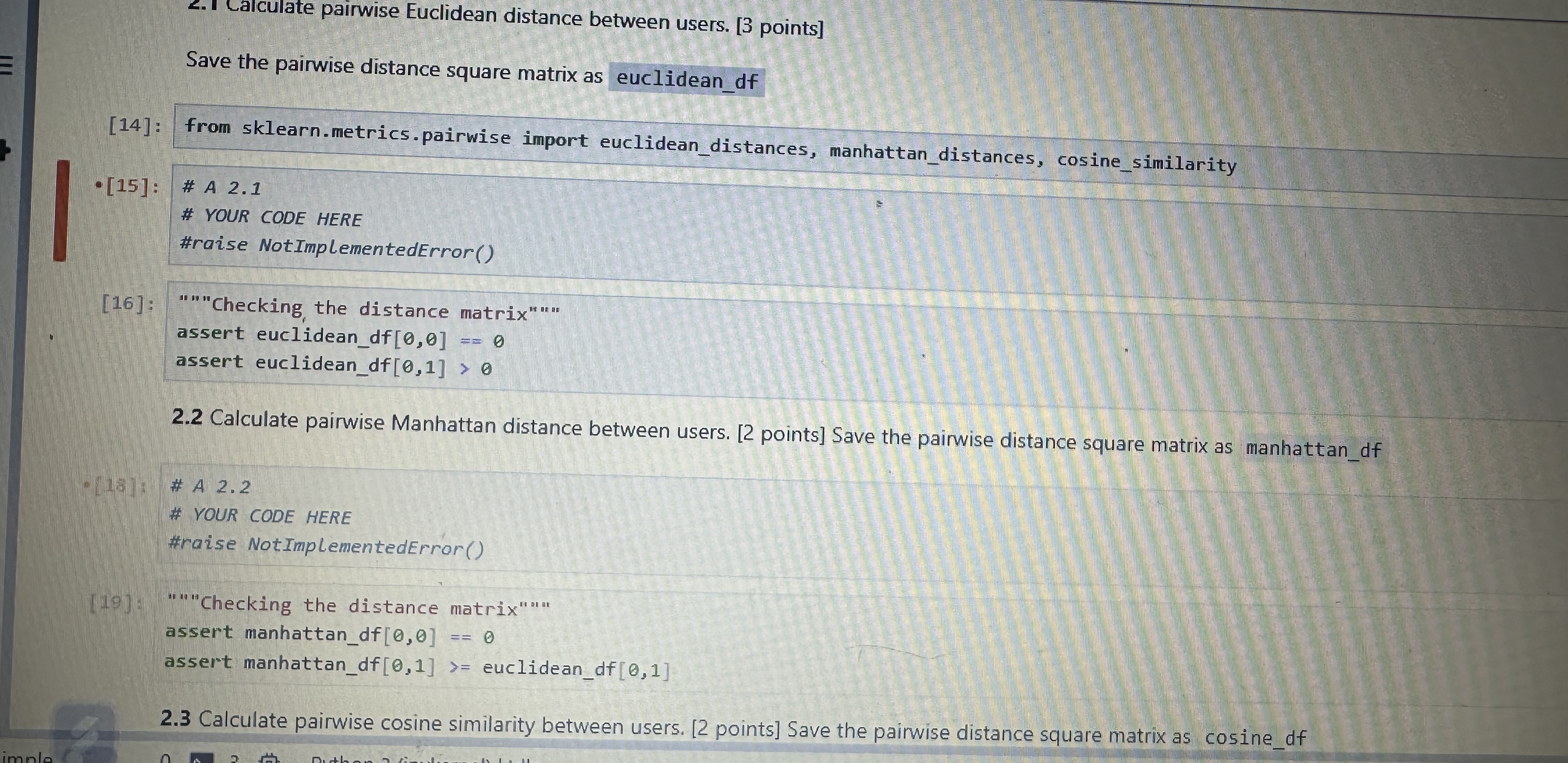 Calculate pairwise Euclidean distance between