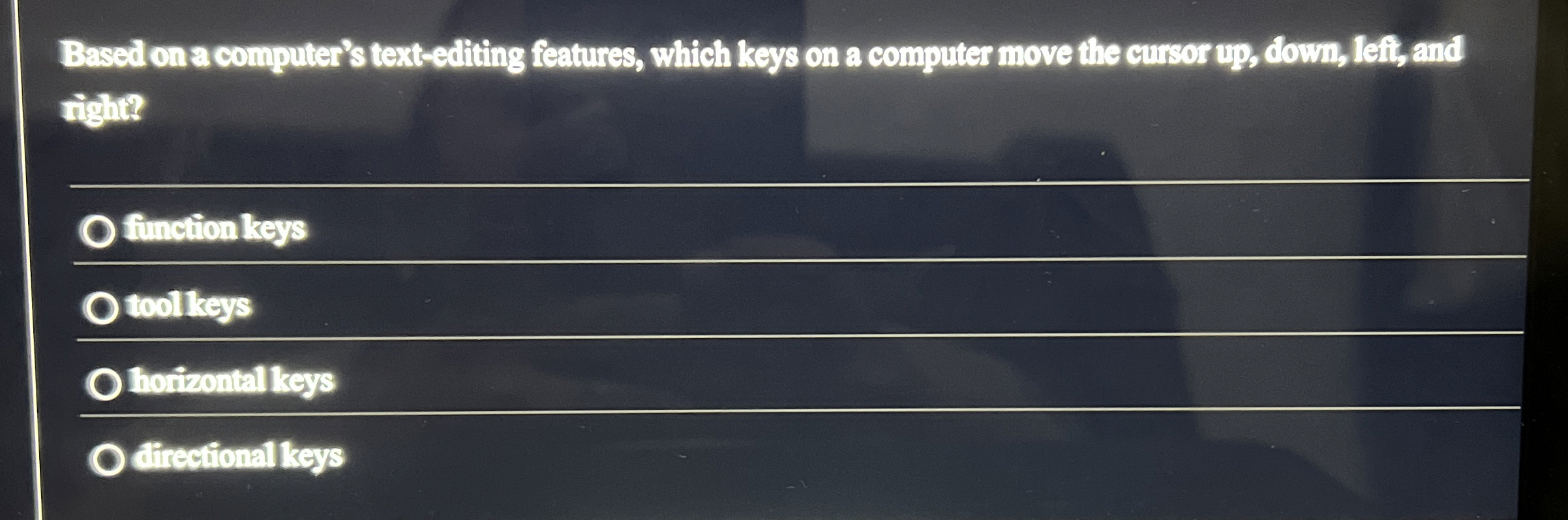 Based on a computer's texteetling features, which