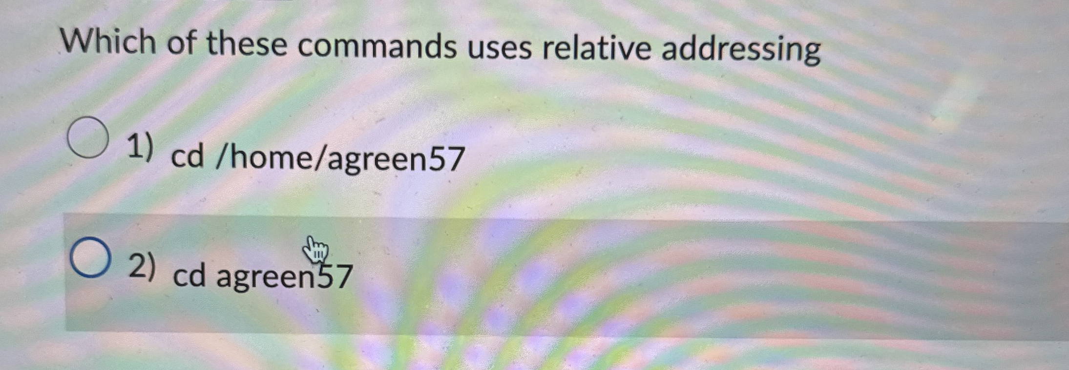 Which of these commands uses relative addressing