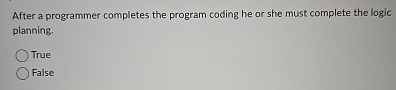 After a programmer completes the program coding
