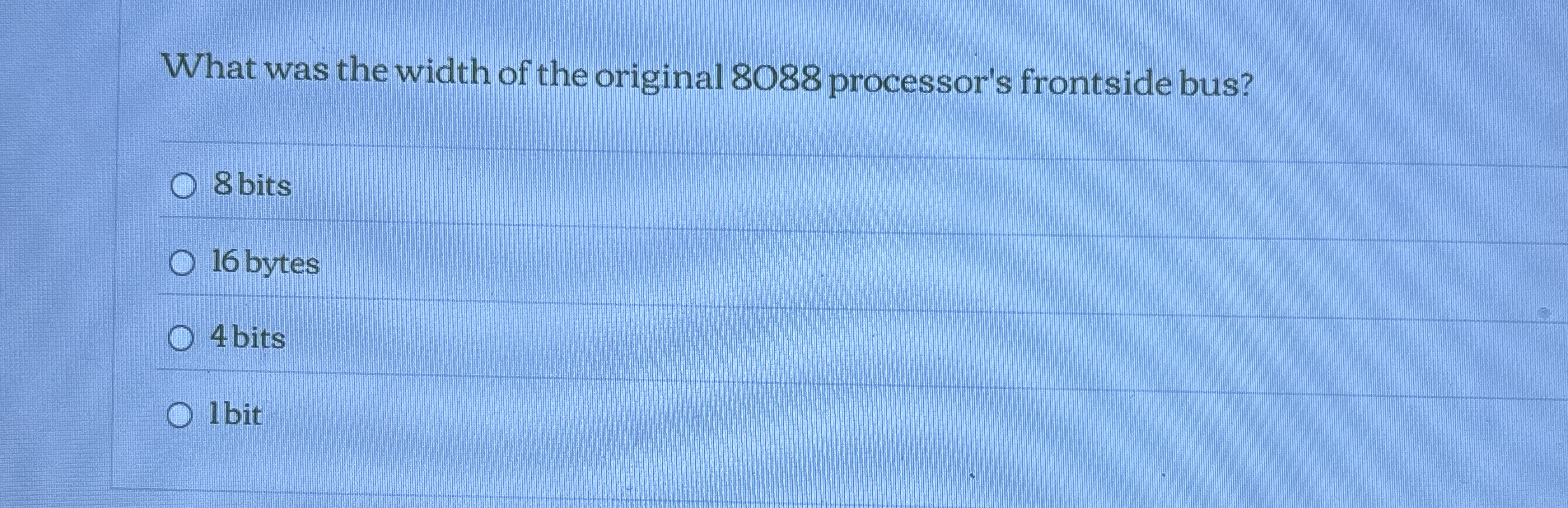 What was the width of the original 8 0 8 8