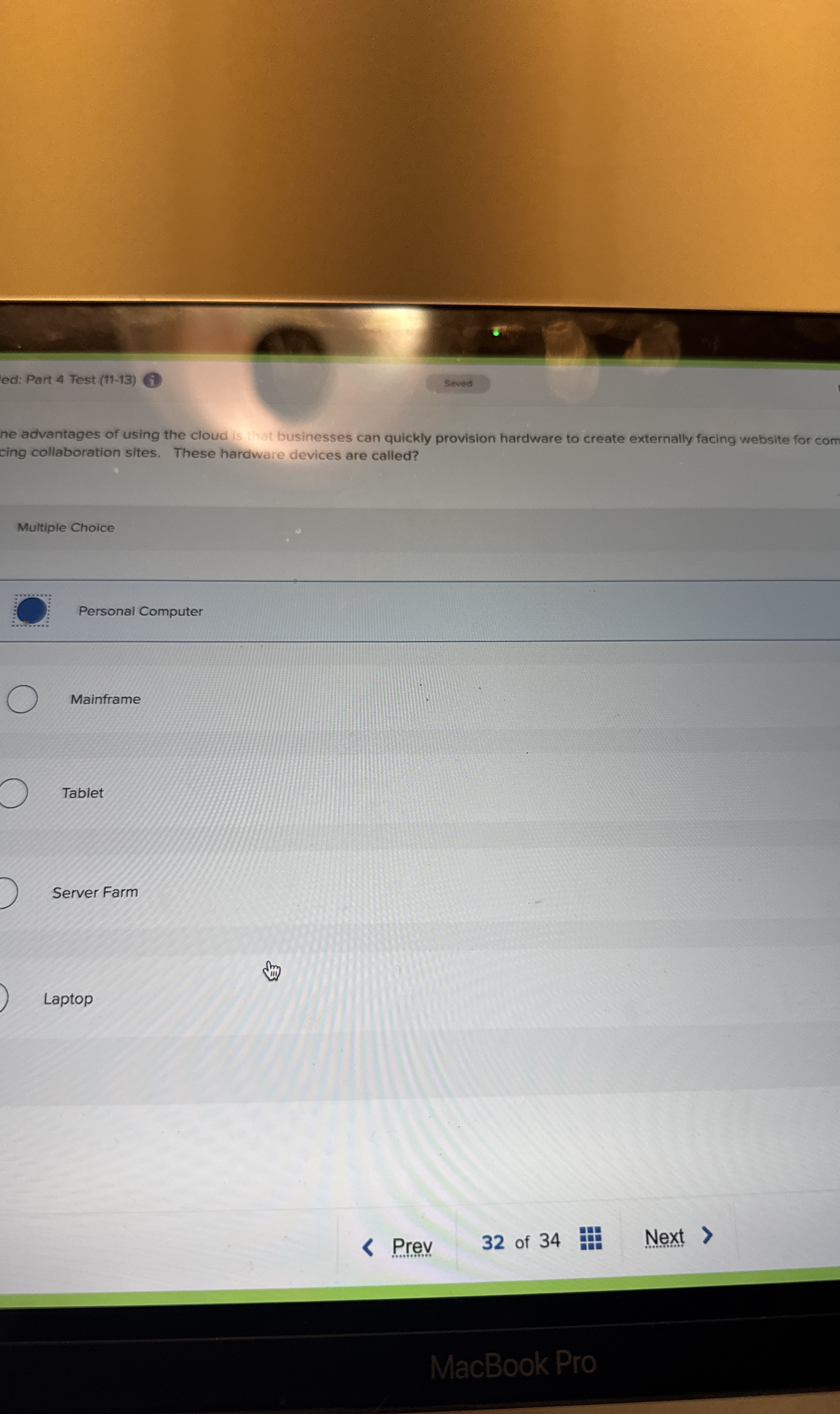 ed: Part 4 Test ( 1 1 - 1 3 ) Saved ne advantages