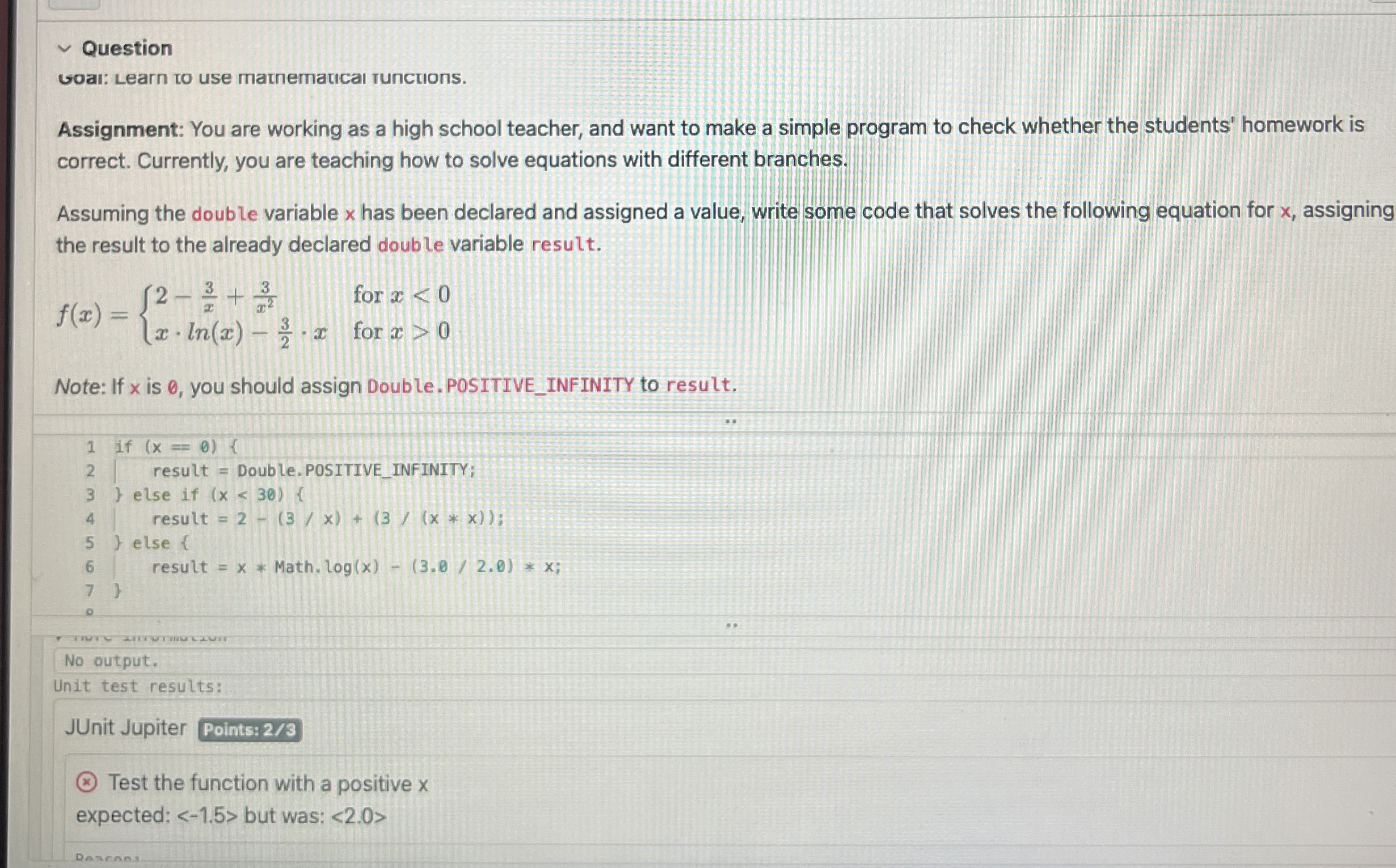 Question Goal: Learn to use matnematica