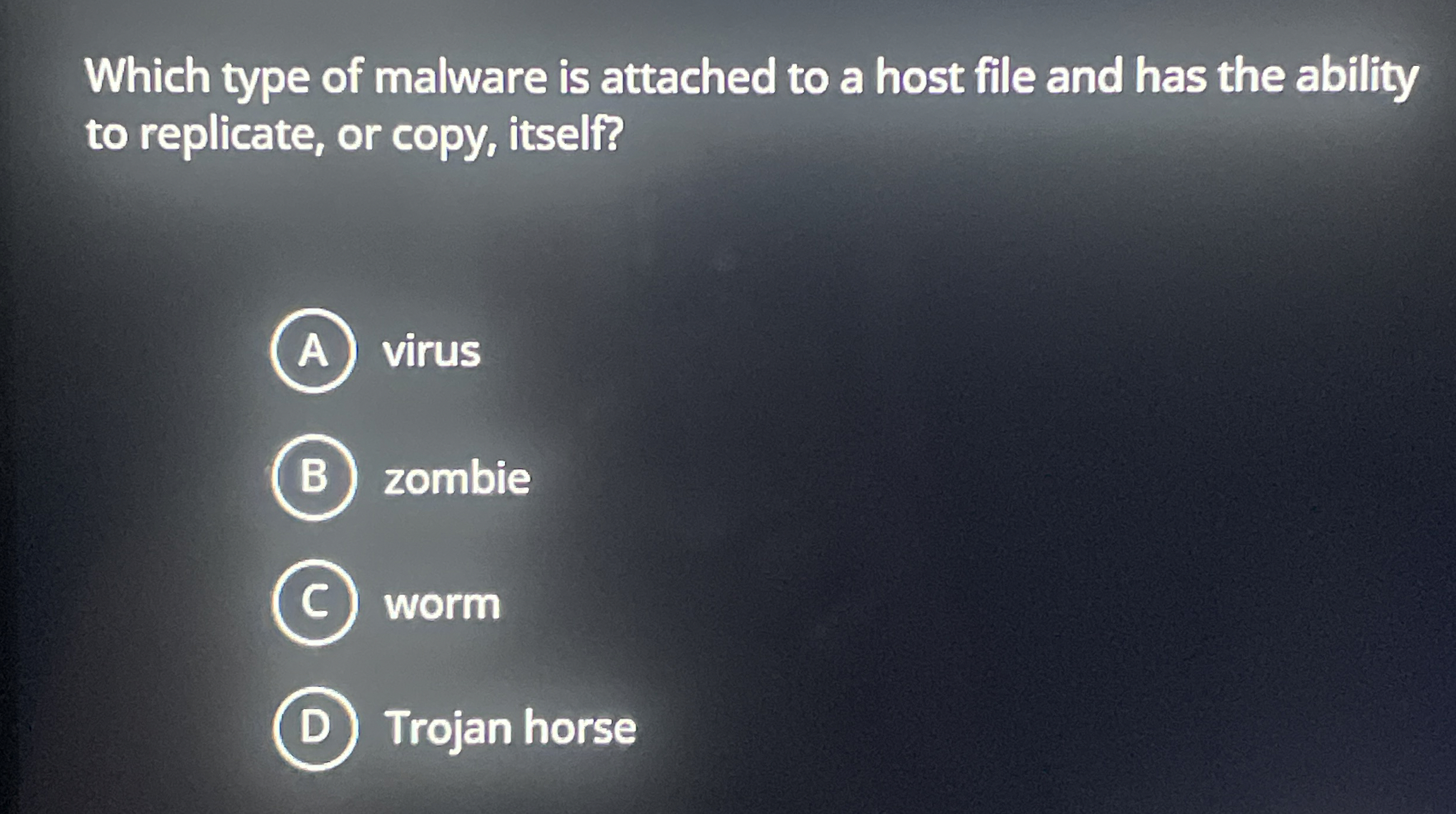 Which type of malware is attached to a host file