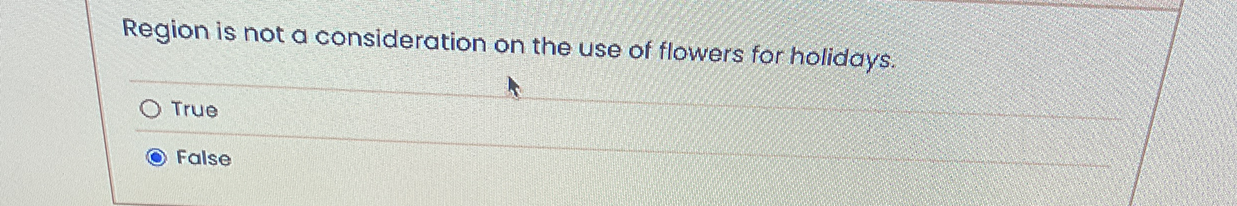 Region is not a consideration on the use of