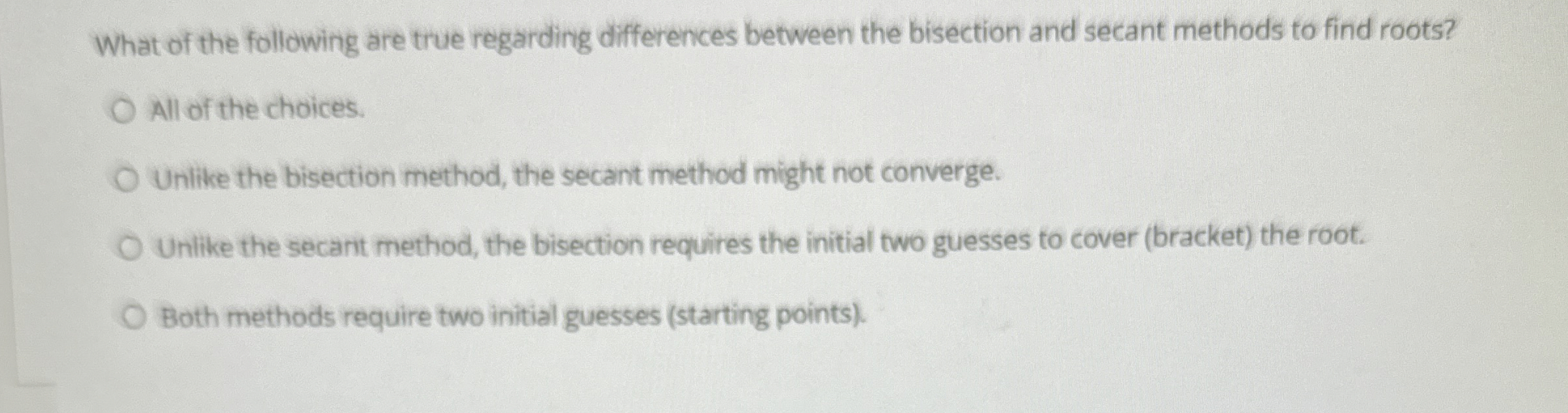 What of the following are true regarding