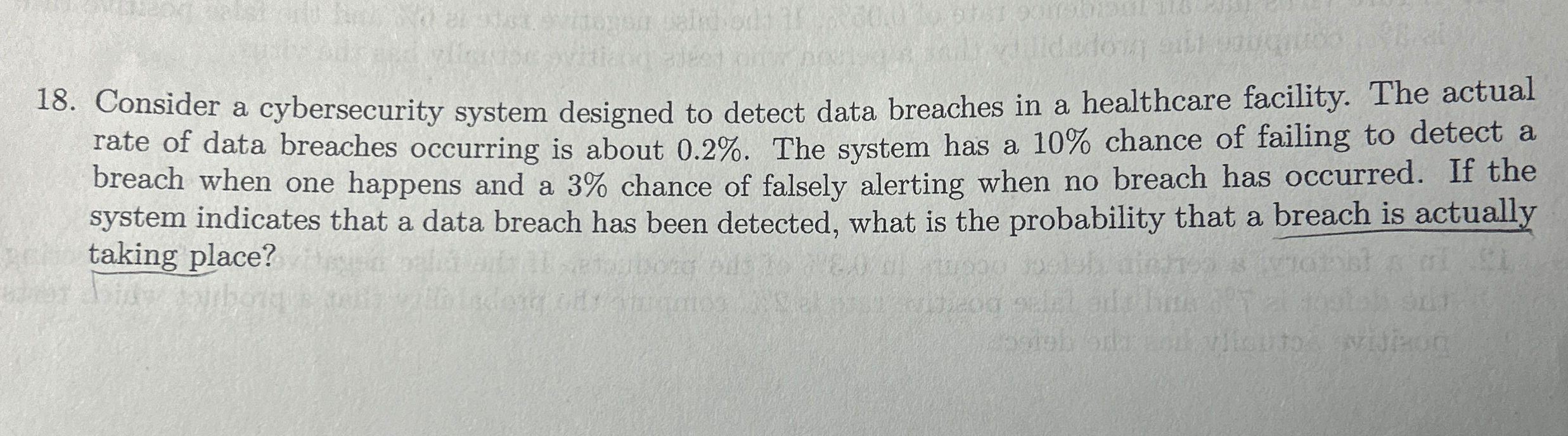 Consider a cybersecurity system designed to