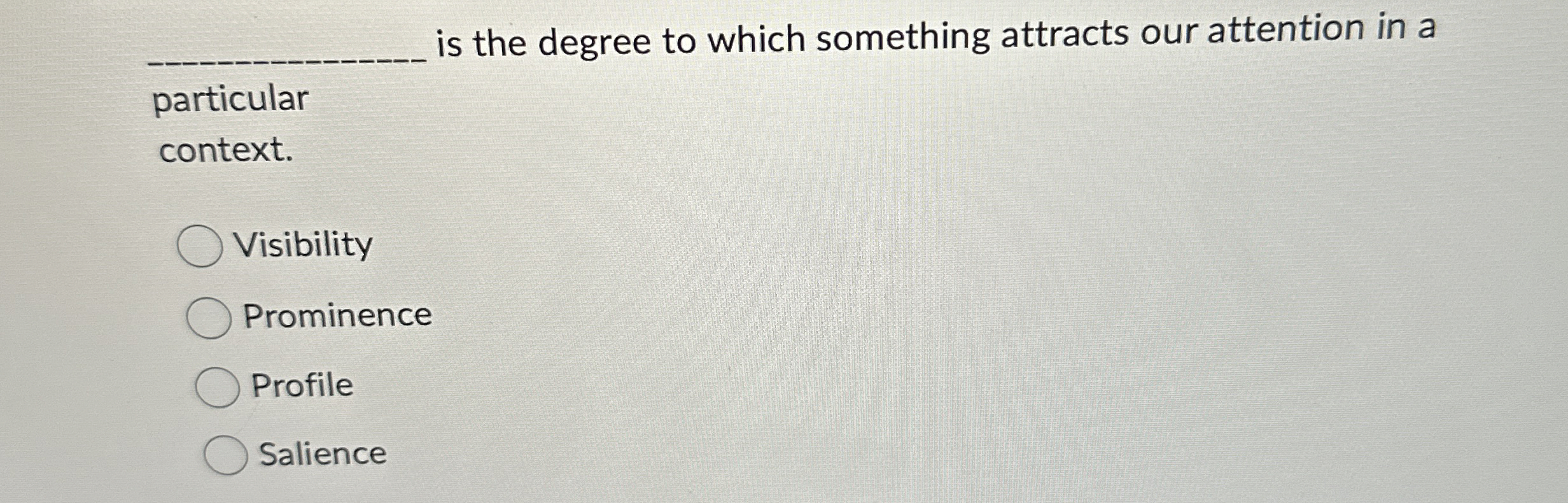 q , is the degree to which something attracts our