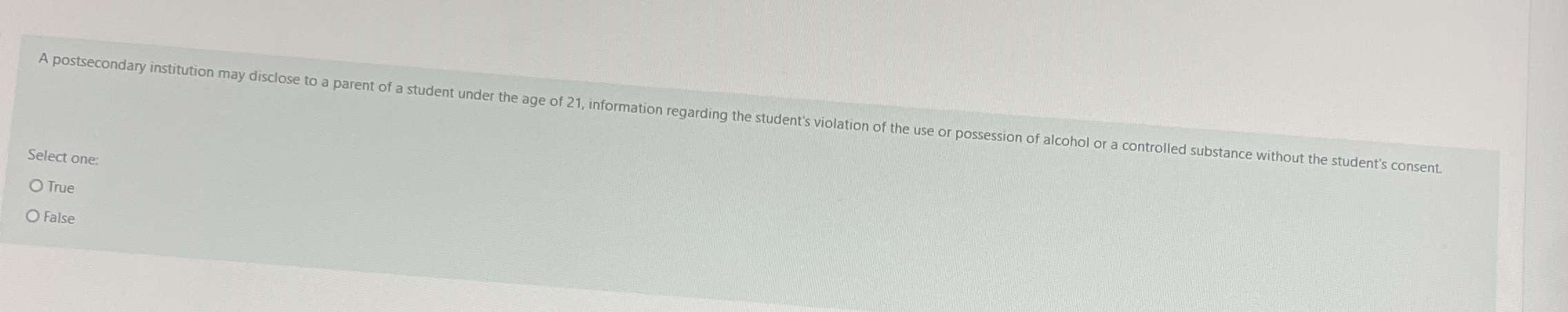 A postsecondary institution may disclose to a