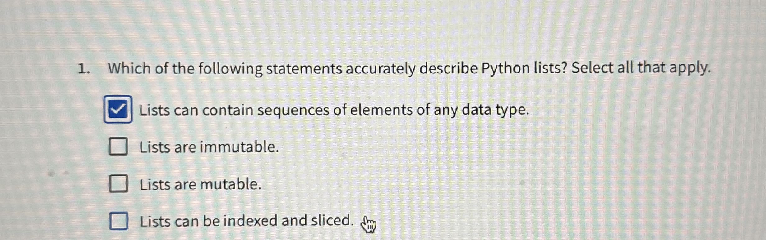 Which of the following statements accurately