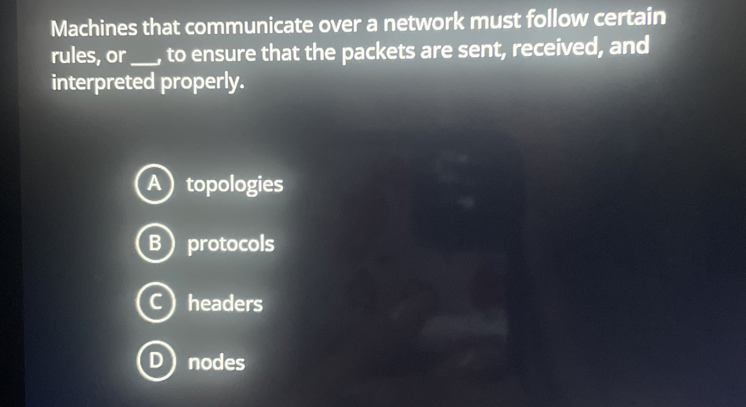 Machines that communicate over a network must