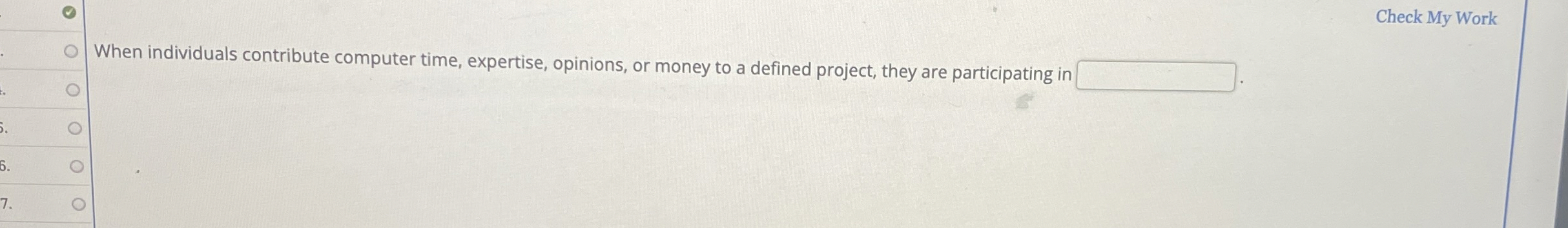 Check My Work When individuals contribute