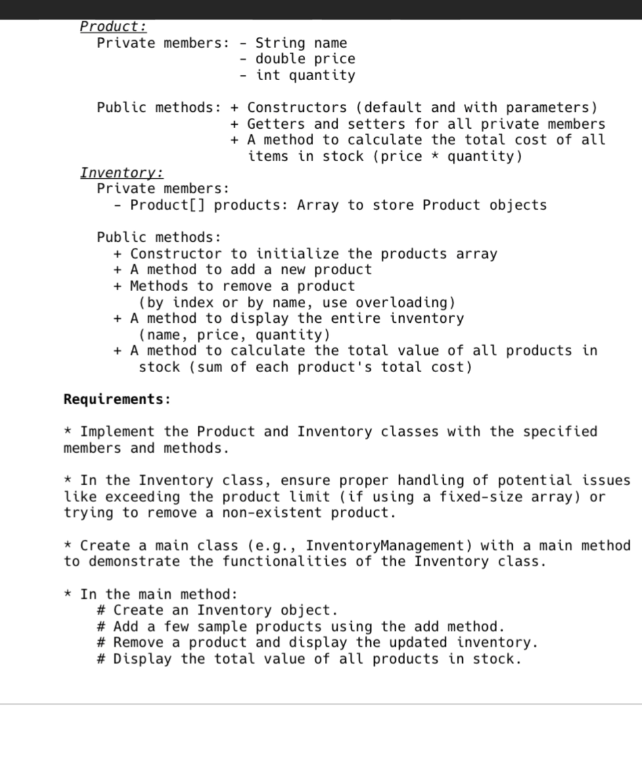 can you please solve this without using null