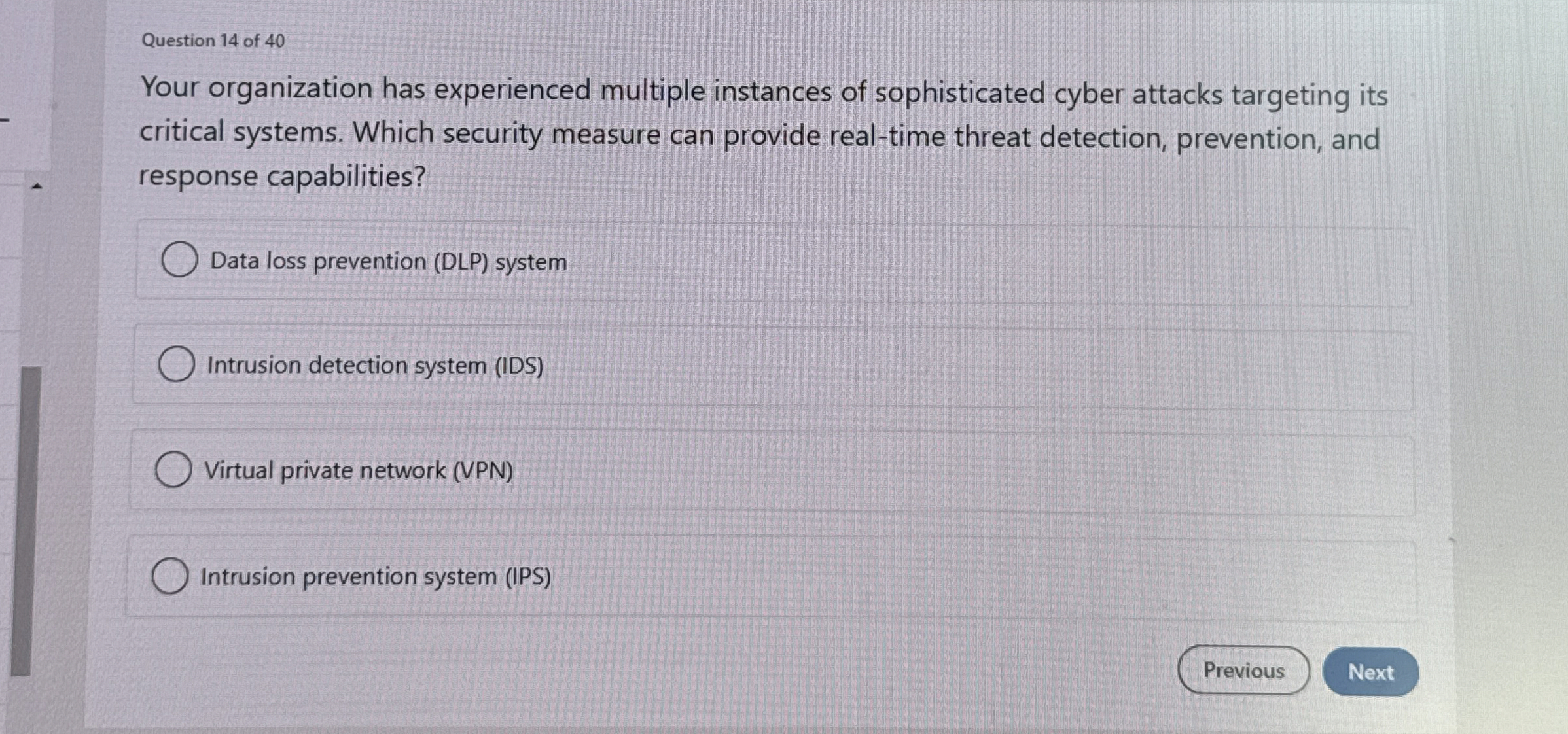Question 1 4 of 4 0 Your organization has