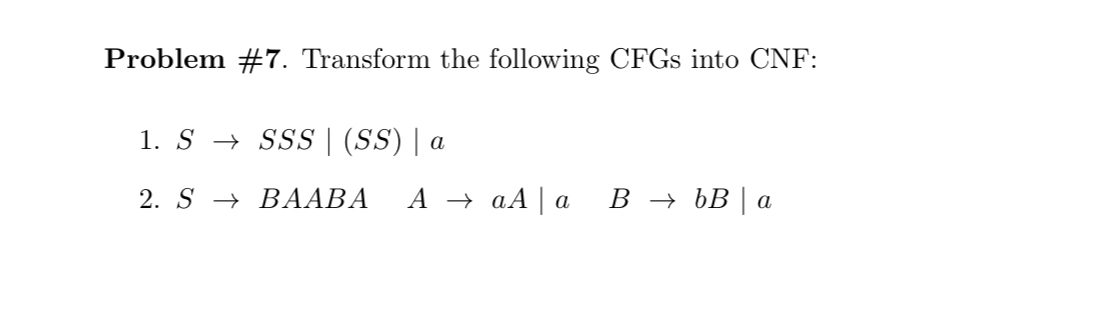 Automata theory. Problem # 7 . Transform the
