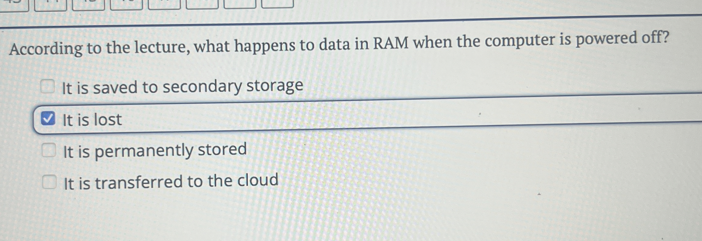 According to the lecture, what happens to data in