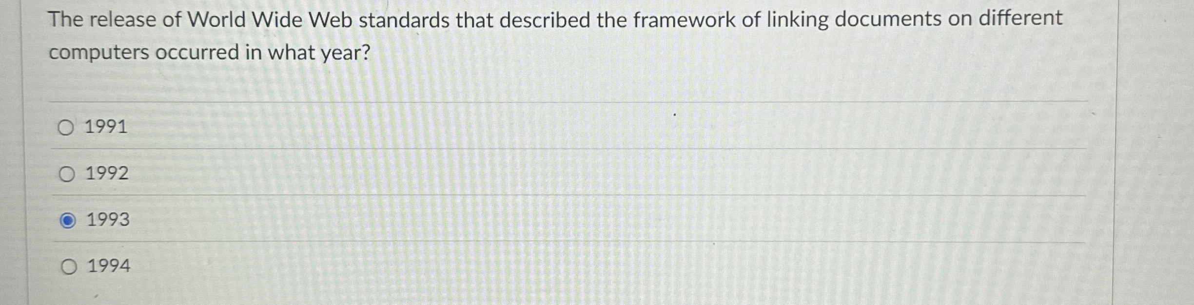 The release of World Wide Web standards that