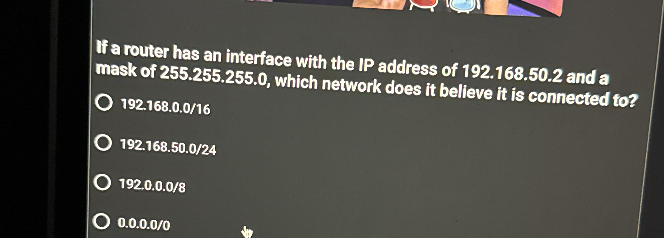 If a router has an interface with the IP address